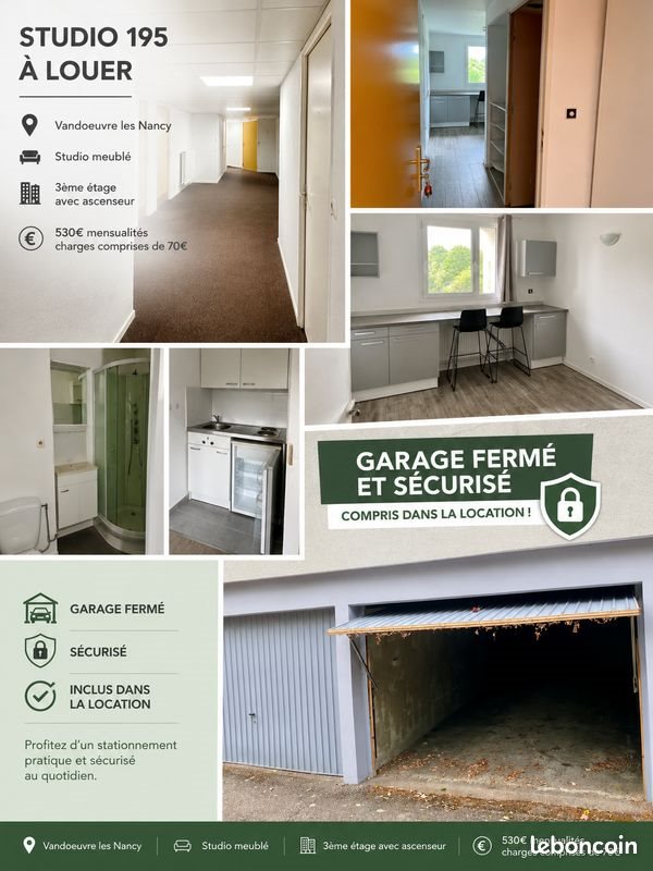 Appartement à louer, 20m², Vandoeuvre-lès-Nancy