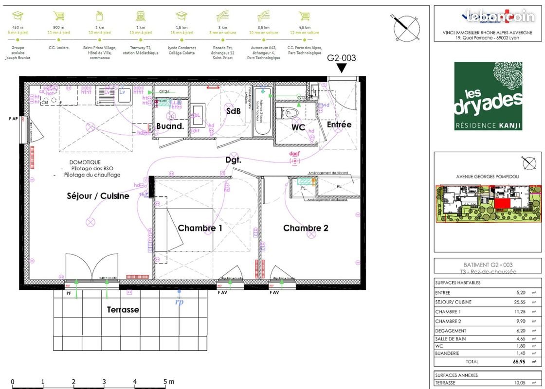 Appartement à louer, 66m², Saint-Priest