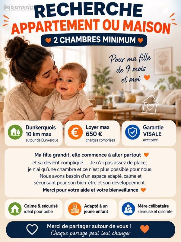 Appartement à louer, 65m², Dunkerque