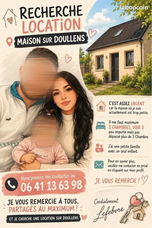 Maison à louer, 70m², Doullens