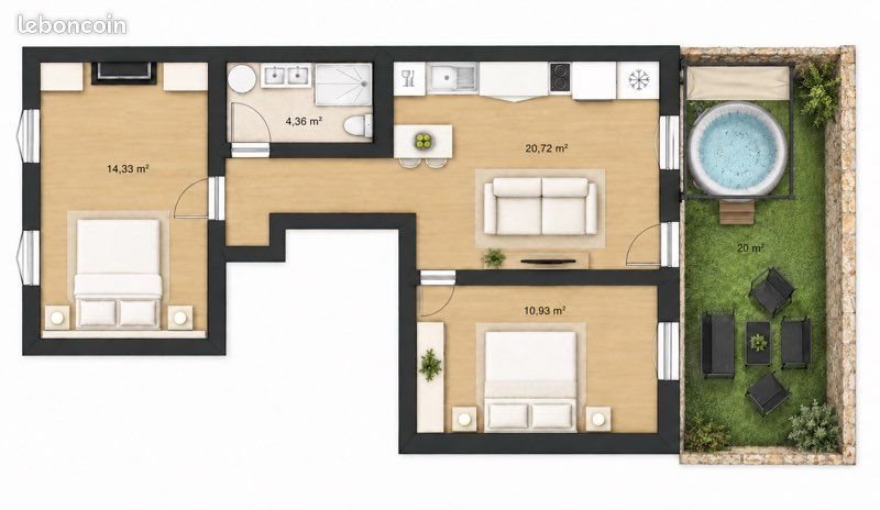 Appartement à vendre, 75m², Carcassonne
