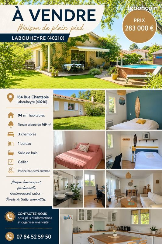 Maison à vendre, 94m², Labouheyre