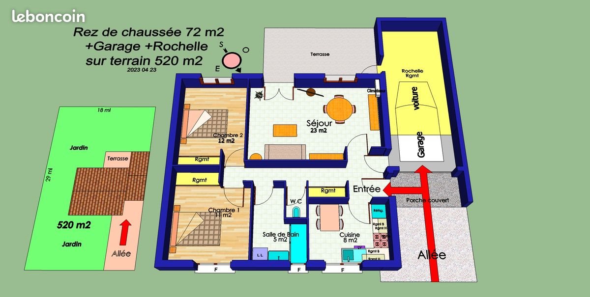 Maison à louer, 72m², Marssac-sur-Tarn