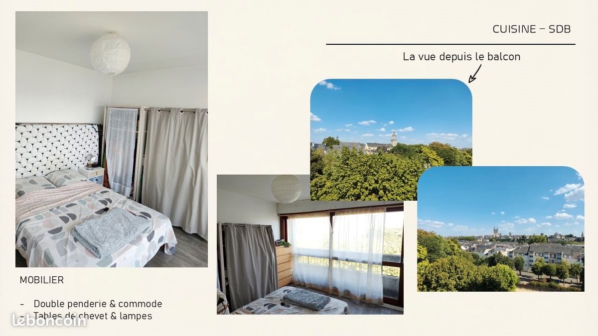 Appartement à louer, 52m², Angers