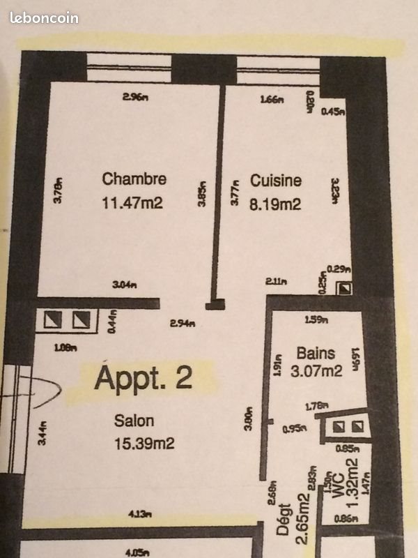 Appartement à louer, 42m², Saizerais