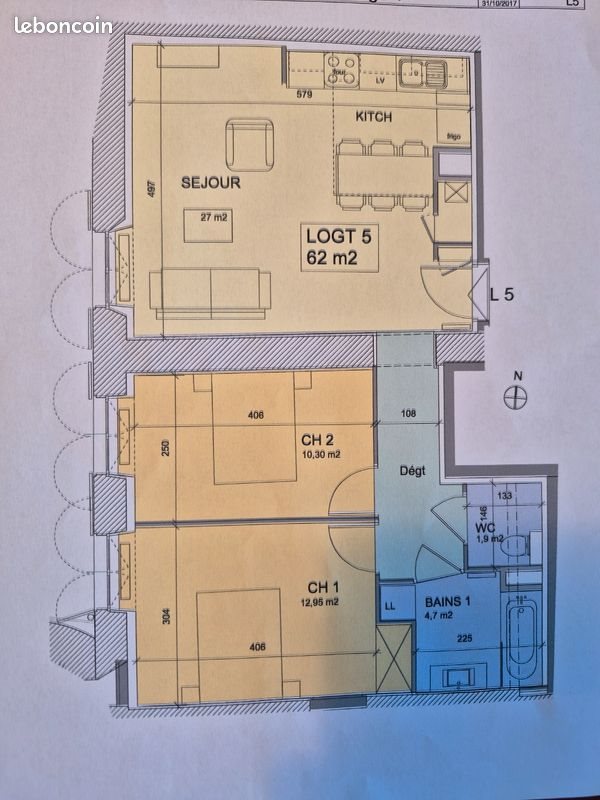 Appartement à louer, 62m², Meylan