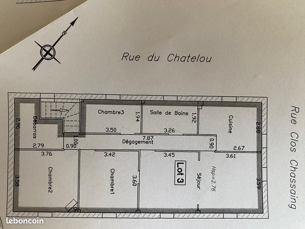 Appartement à louer, 90m², Périgueux
