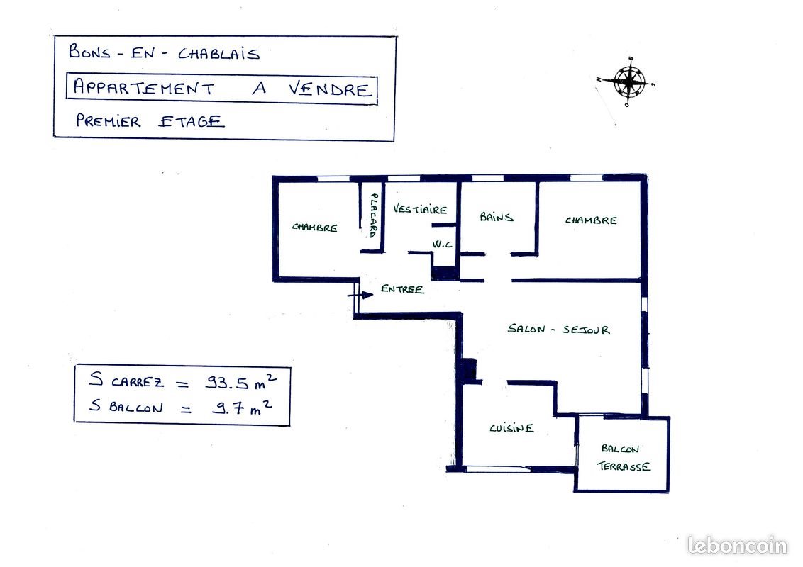 Appartement à vendre, 93m², Bons-en-Chablais