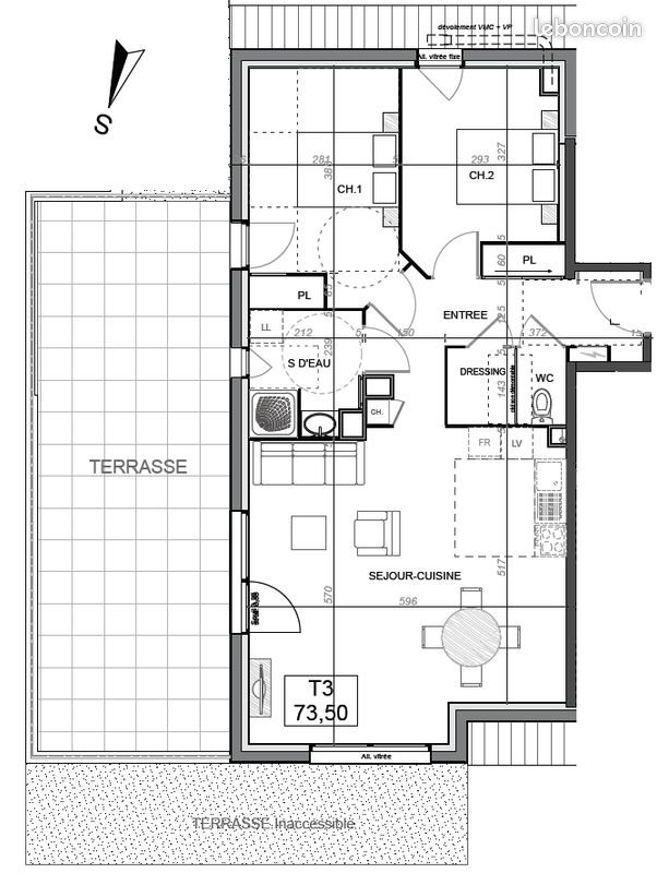 Appartement à louer, 75m², Auray