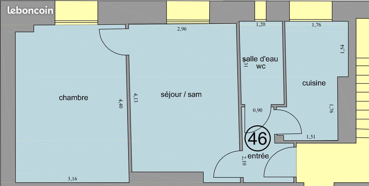 Appartement à louer, 39m², Levallois-Perret