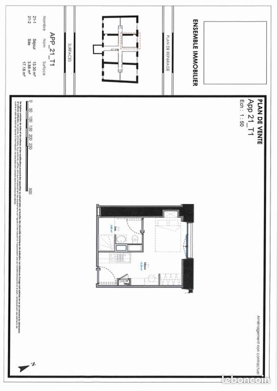 Appartement à louer, 17m², Lons-le-Saunier