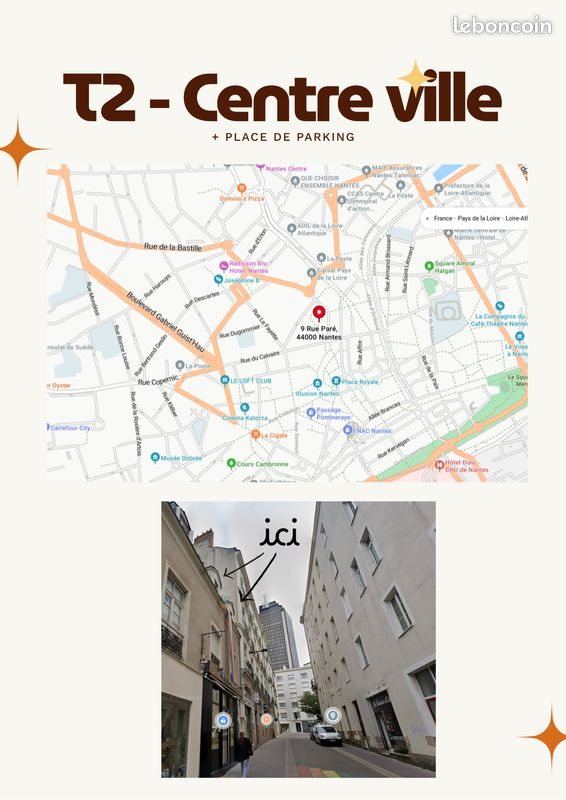 Appartement à louer, 23m², Nantes