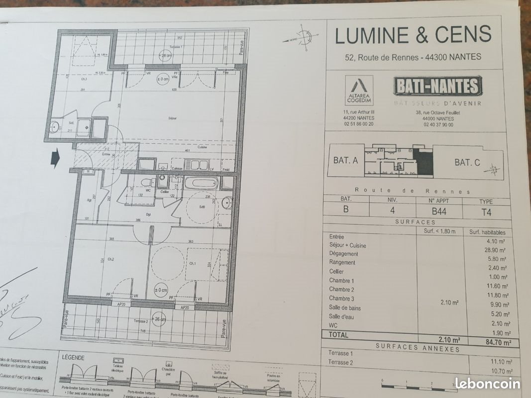 Appartement à vendre, 84m², Nantes
