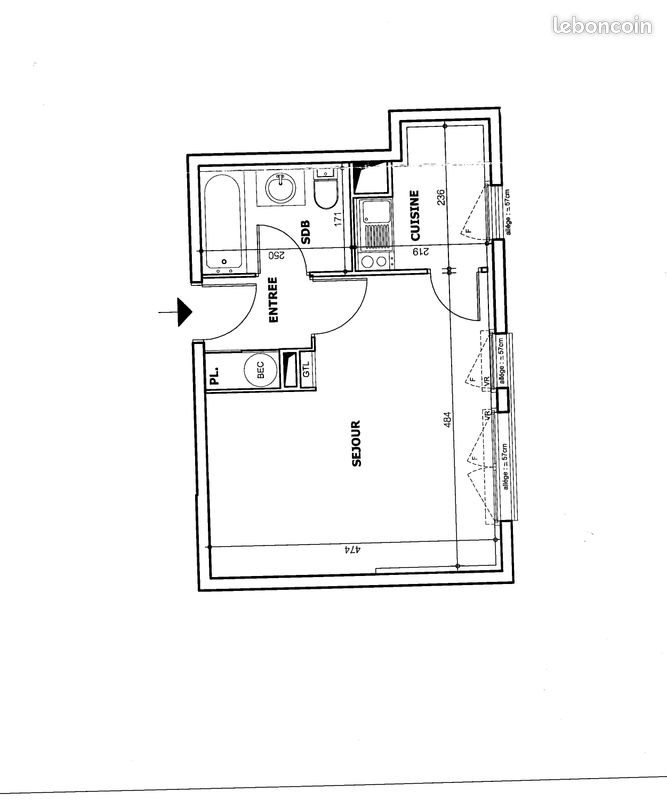 Appartement à louer, 32m², Châtillon