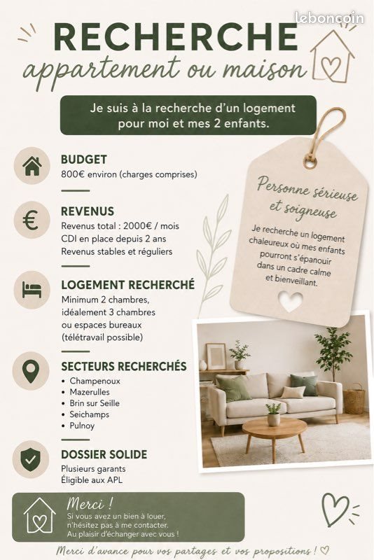 Appartement à louer, 75m², Seichamps