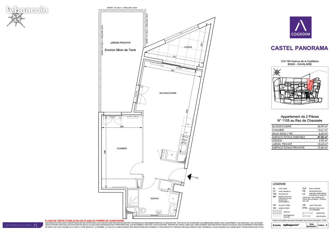 Appartement à louer, 47m², Cavalaire-sur-Mer