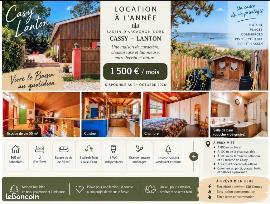 Maison à louer, 160m², Lanton