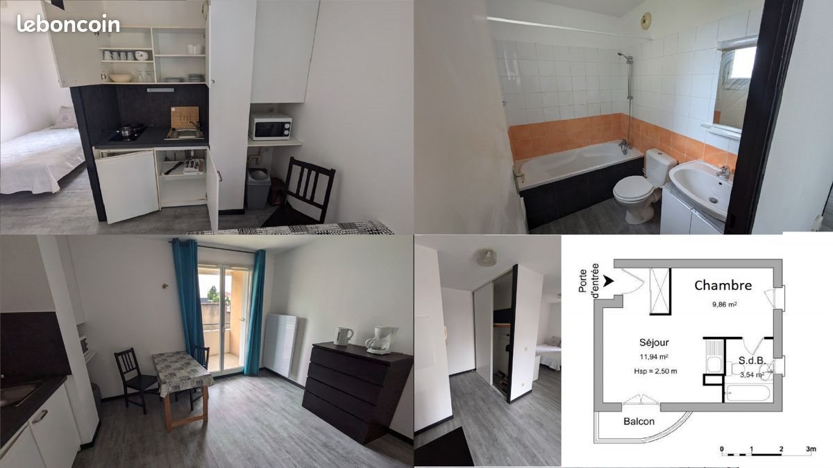 Appartement à louer, 25m², Pau
