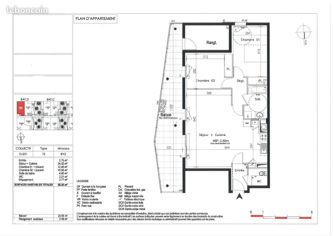 Appartement à vendre, 69m², Rennes