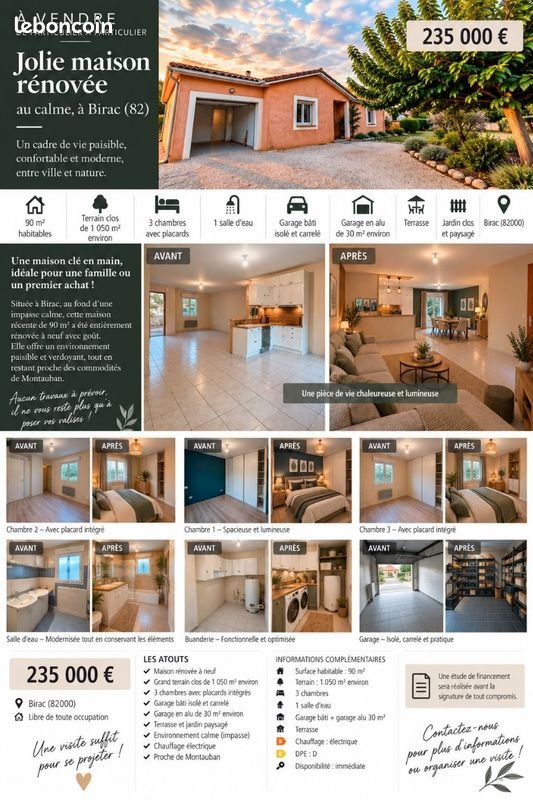 Maison à vendre, 90m², Montauban