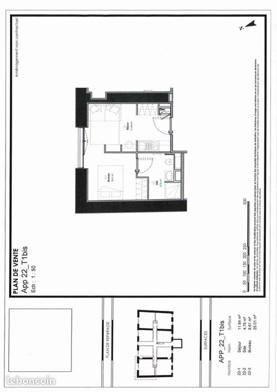 Appartement à louer, 25m², Lons-le-Saunier