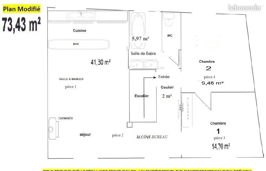 Appartement à vendre, 73m², Apt