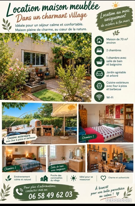 Maison à louer, 70m², La Roque-d'Anthéron