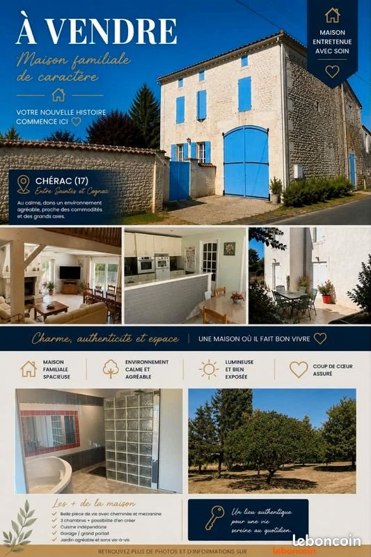 Maison à vendre, 180m², Chérac