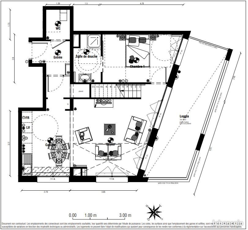 Appartement à louer, 115m², Bordeaux