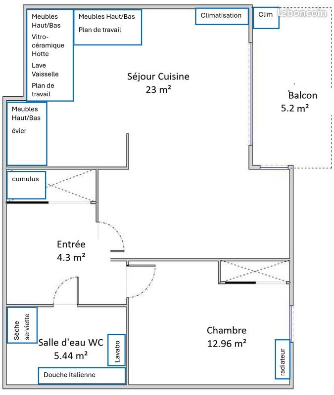 Appartement à vendre, 46m², Blagnac
