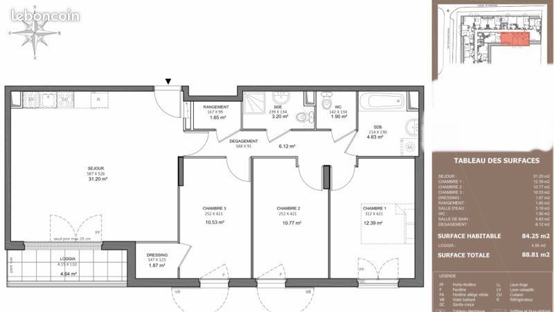 Appartement à louer, 84m², Athis-Mons