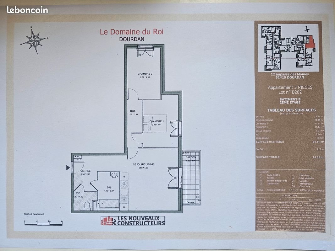Appartement à louer, 65m², Dourdan