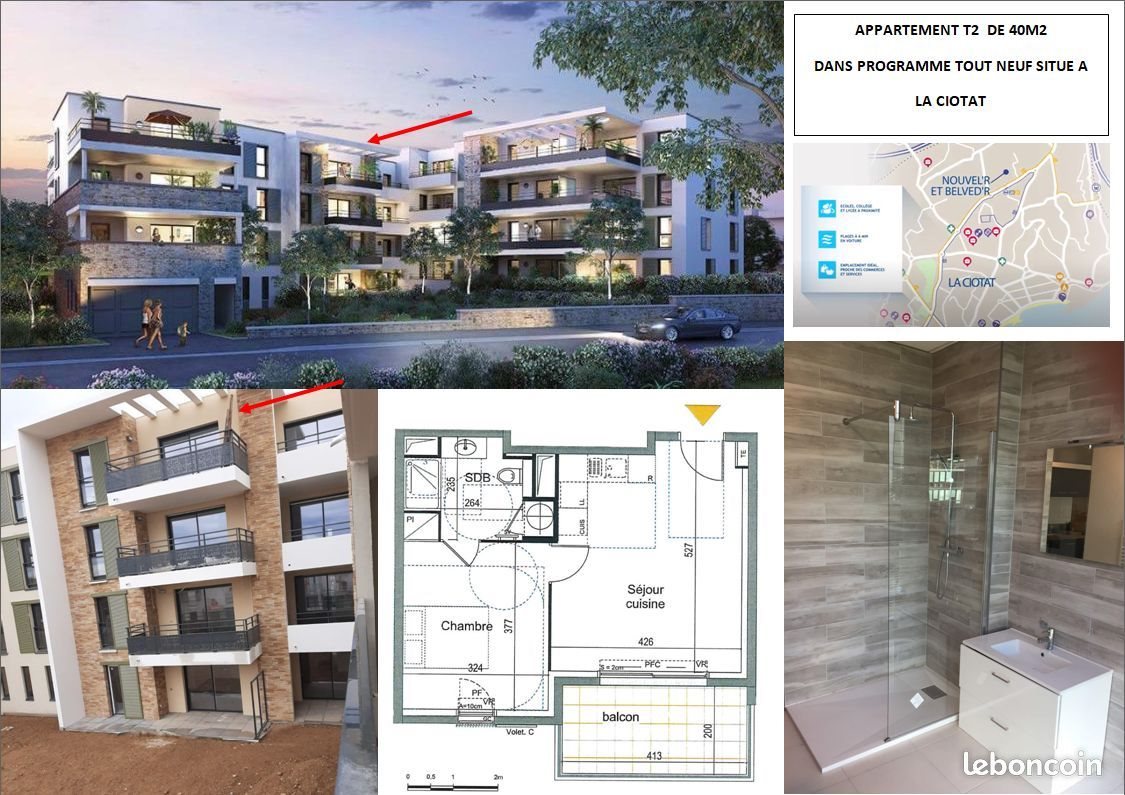 Appartement à louer, 40m², La Ciotat