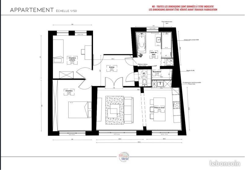 Appartement à louer, 70m², Tourcoing