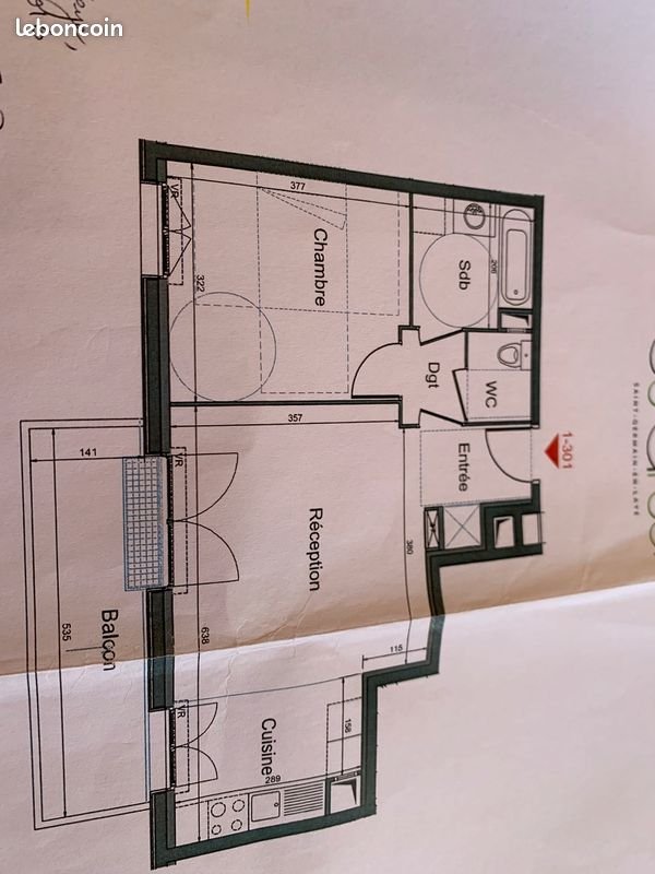 Appartement à louer, 46m², Saint-Germain-en-Laye