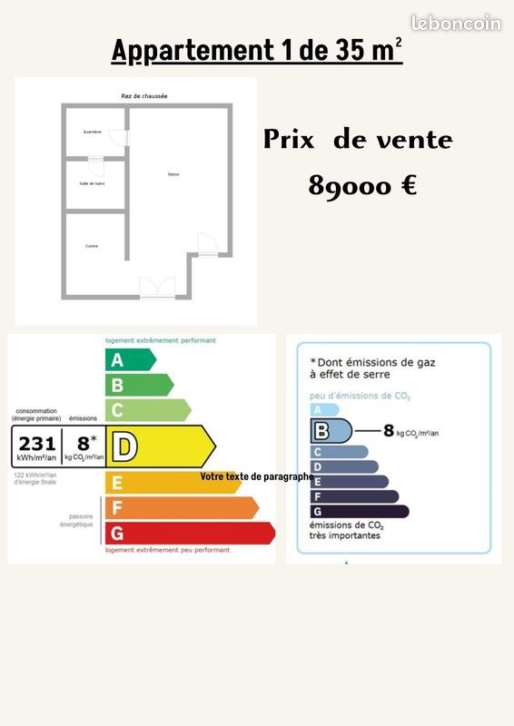 Appartement à vendre, 65m², Troyes