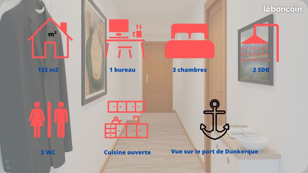 Appartement à vendre, 133m², Dunkerque