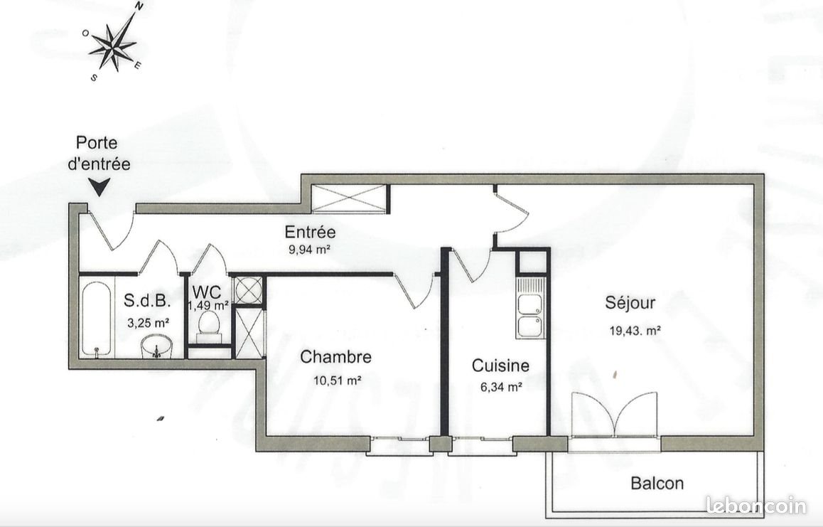 Appartement à louer, 51m², Strasbourg