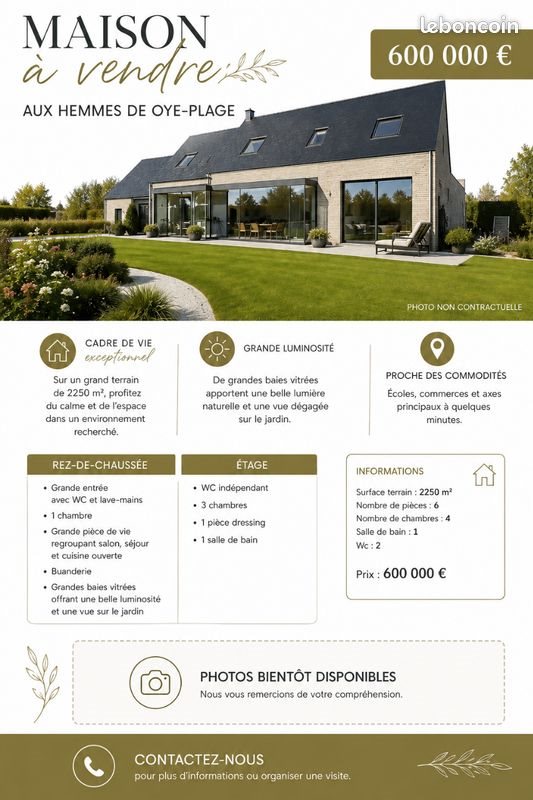 Maison à vendre, 235m², Oye-Plage