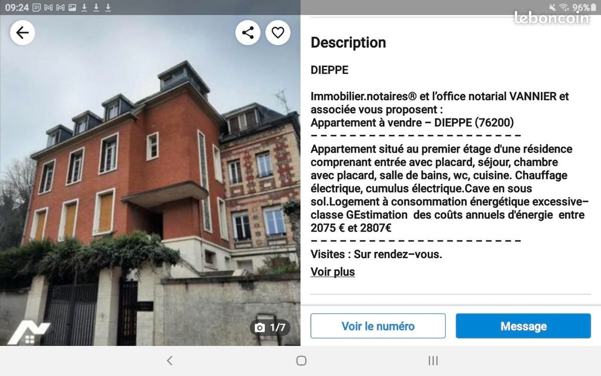 Appartement à vendre, 2m², Dieppe