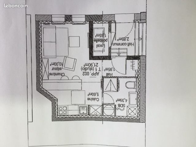Appartement à louer, 22m², Lambersart