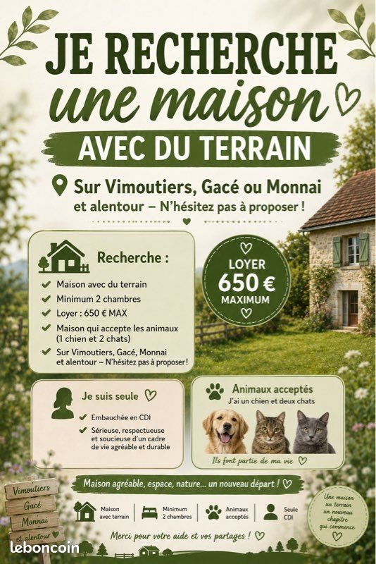 Maison à louer, 80m², Vimoutiers