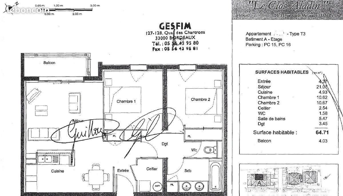 Appartement à louer, 64m², Eysines