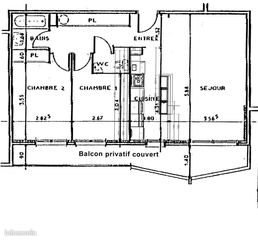 Appartement à louer, 63m², Mérignac