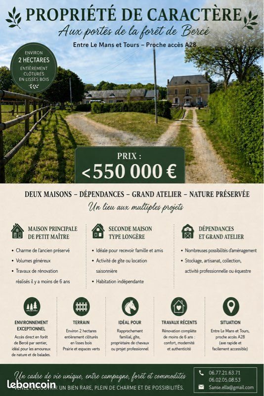 Maison à vendre, 280m², Beaumont-Pied-de-Boeuf