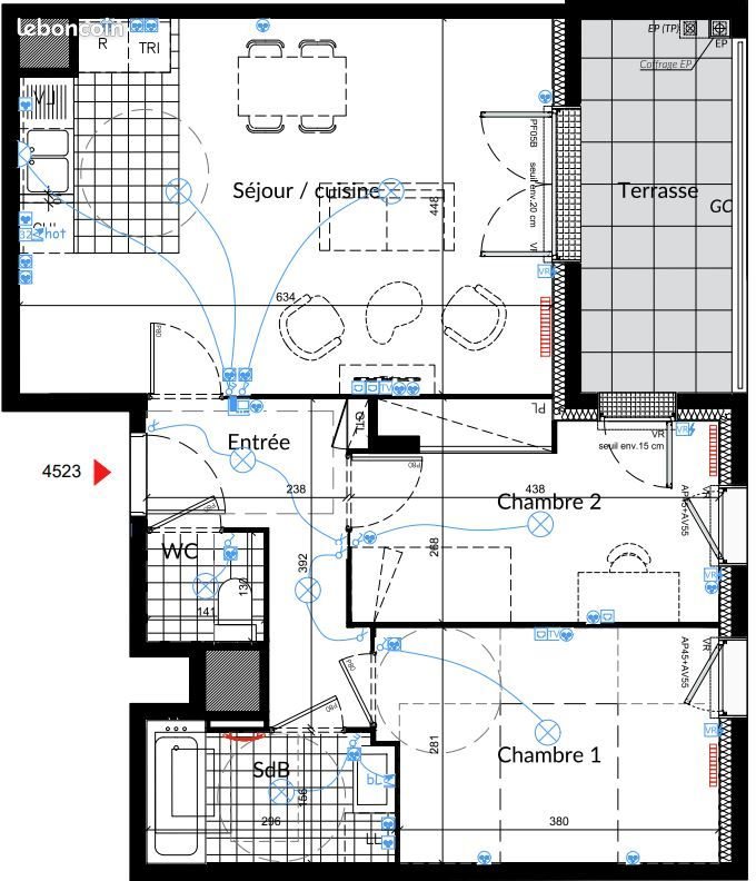 Appartement à louer, 62m², Colombes
