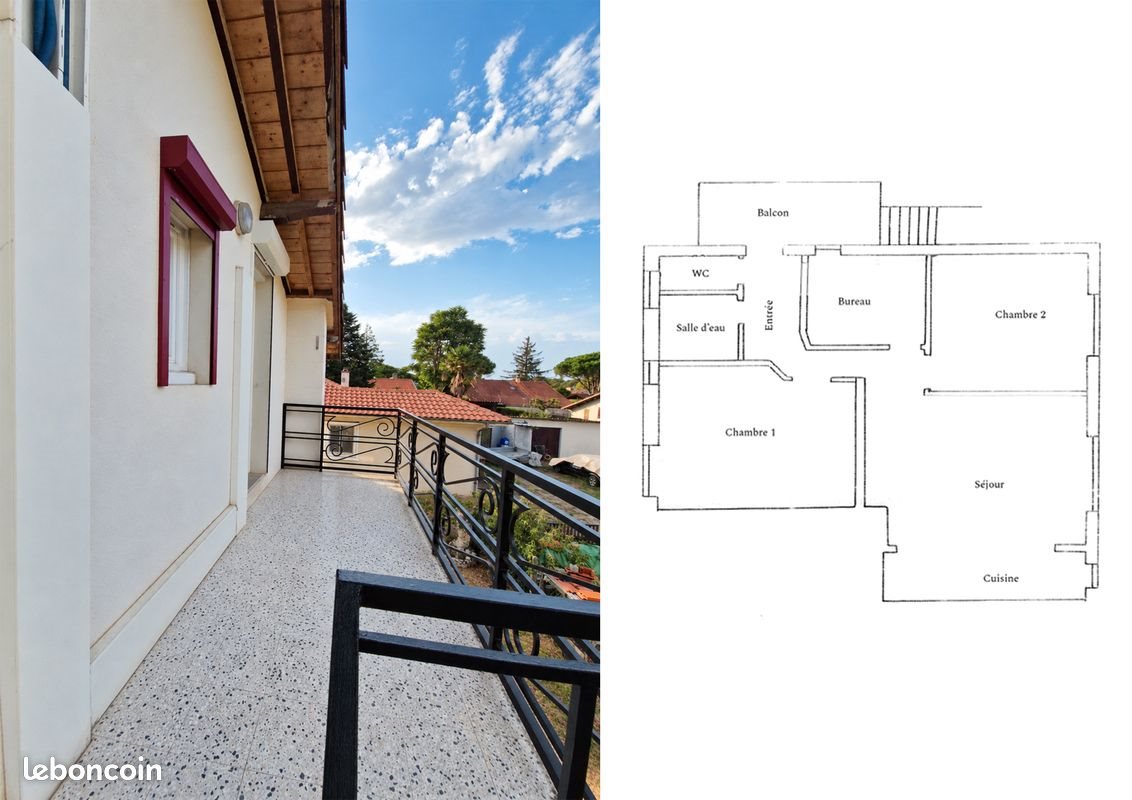 Appartement à louer, 59m², Léon