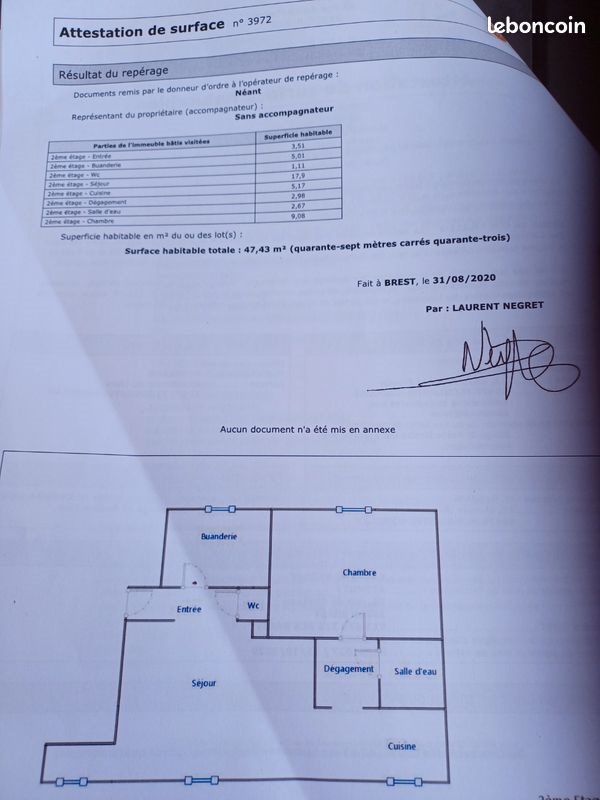 Appartement à louer, 48m², Plougastel-Daoulas
