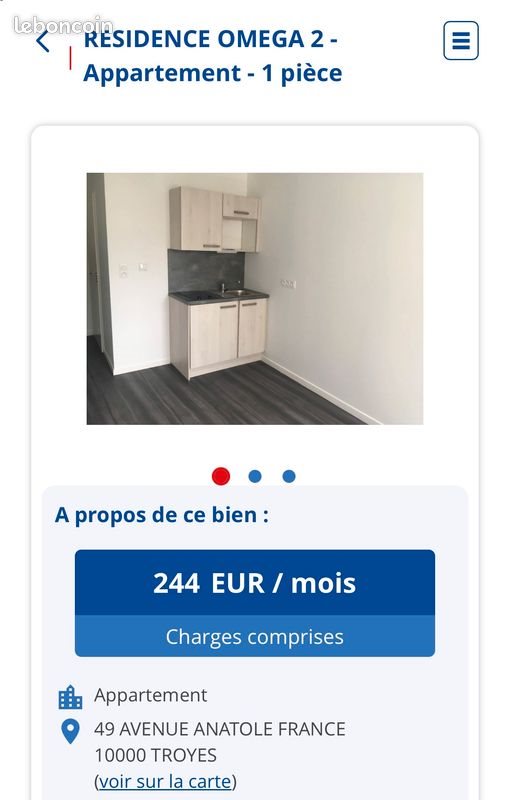 Appartement à louer, 19m², Troyes