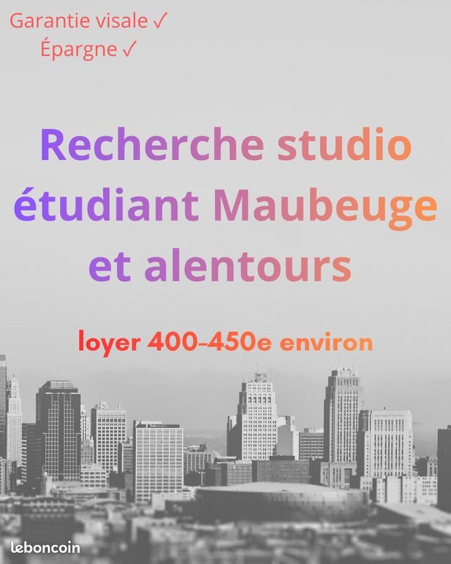 Appartement à louer, 15m², Maubeuge